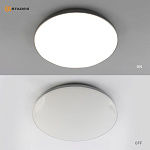 Управляемый светодиодный светильник MOON 70W R-ON OFF-450x65-WHITE SILVER-220-IP44