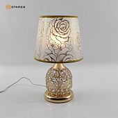 Настольная лампа  ZAR R 1xE27-200x340-GOLD/CRYSTAL-220-IP20
