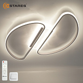 Управляемая светодиодная люстра MODENA 80W R-RC-540x640x55-WHITE/WHITE-220-IP20