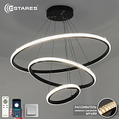 Управляемая светодиодная люстра AKRILIKA slim 70W 3R-APP-600x1100-BLACK/CLEAR-220-IP20