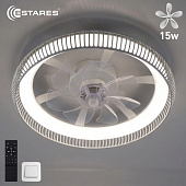 Управляемая светодиодная люстра с вент. FAN FRAME 45W+15W R-APP-500x125-WHITE/WHITE-220-IP20