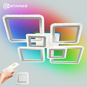Управляемая светодиодная люстра OVAL ICE RGB 180W 7S-RC-960x750x110-WHITE/CLEAR-220-IP20