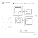 Управляемая светодиодная люстра OVAL DOUBLE RGB 120W 5S-APP-700x500x72-WHITE/WHITE/BULB-220-IP20_ч.
