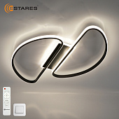 Управляемая светодиодная люстра MODENA 80W R-RC-540x640x55-BLACK/WHITE-220-IP20