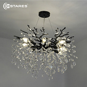 Люстра ROXANA 55 E14х8 R-600x1200-BLACK/CRYSTAL-220-IP20