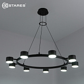 Люстра LAMPADA 9xGX53-870x800-BLACK-220-IP20