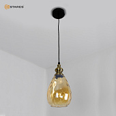 Светильник ZAR one OV 1xE27-160x1080-BLACK/GOLD/CLEAR-220-IP20