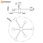 Люстра GUSTA 6xGX53 R-780x300-WHITE-IP20