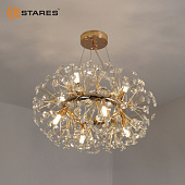 Люстра NESSA 12хG9-590x1295-GOLD/CRYSTAL-220-IP20